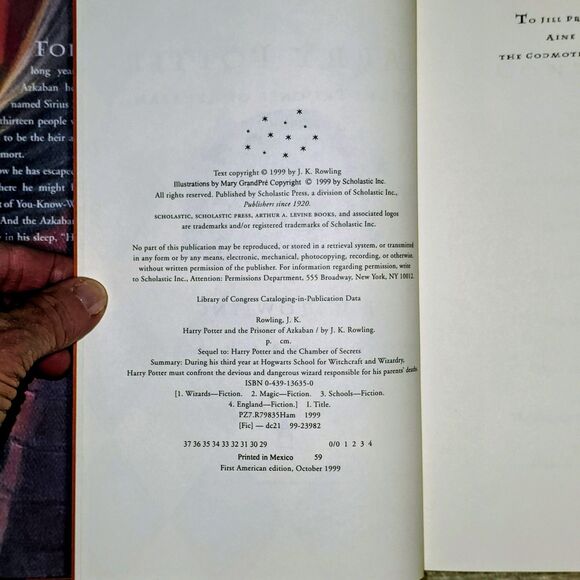 Harry Potter & the Prisoner of Azkaban Hardcover First Edition Oct 1997 Rowling - Picture 5 of 8